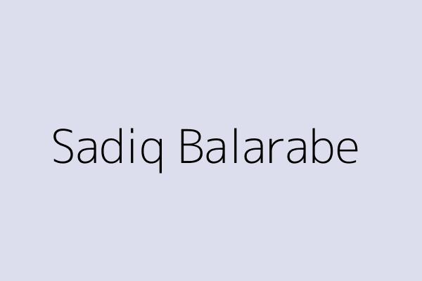 Sadiq Balarabe